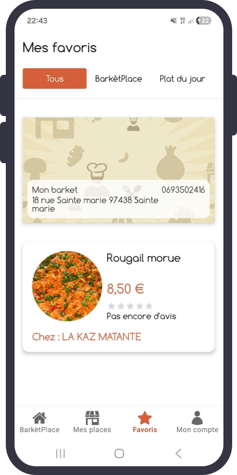 Mes favoris sur BarkètPlace